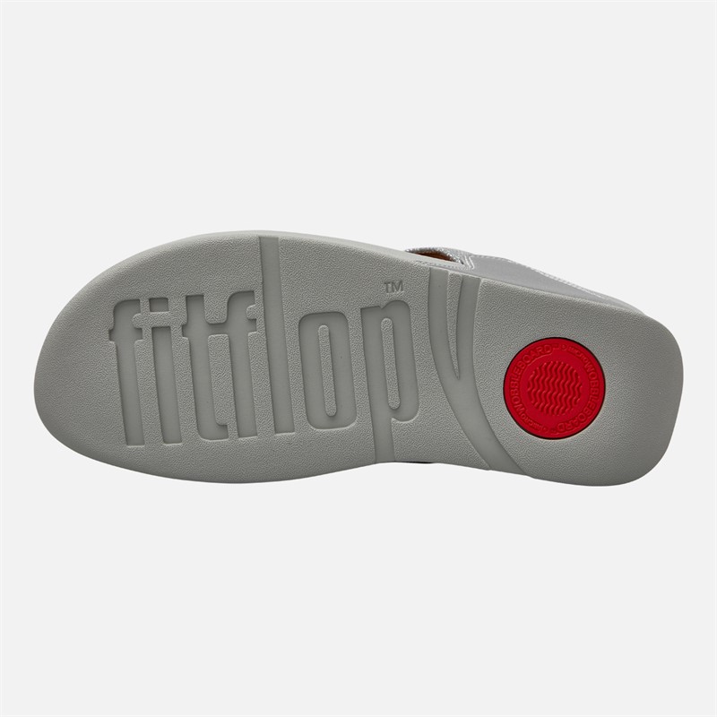 FitFlop Womens Lulu Glitz Toe Post Sandals Silver