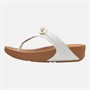 FitFlop Womens Lulu Chunky Snaffle Leather Toe Post Sandals Urban White