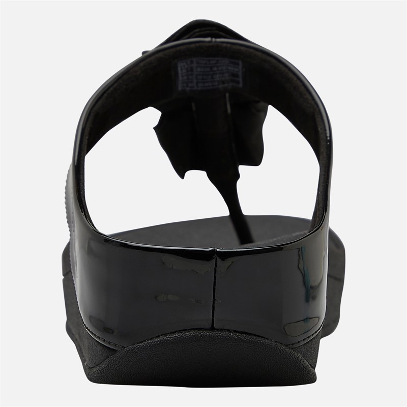 FitFlop Womens Florrie Toe Post Sandals Black