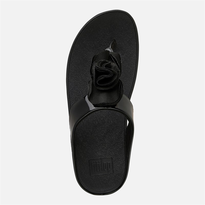 FitFlop Womens Florrie Toe Post Sandals Black