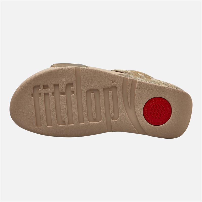 FitFlop Womens Lulu Glitz Sliders Platino