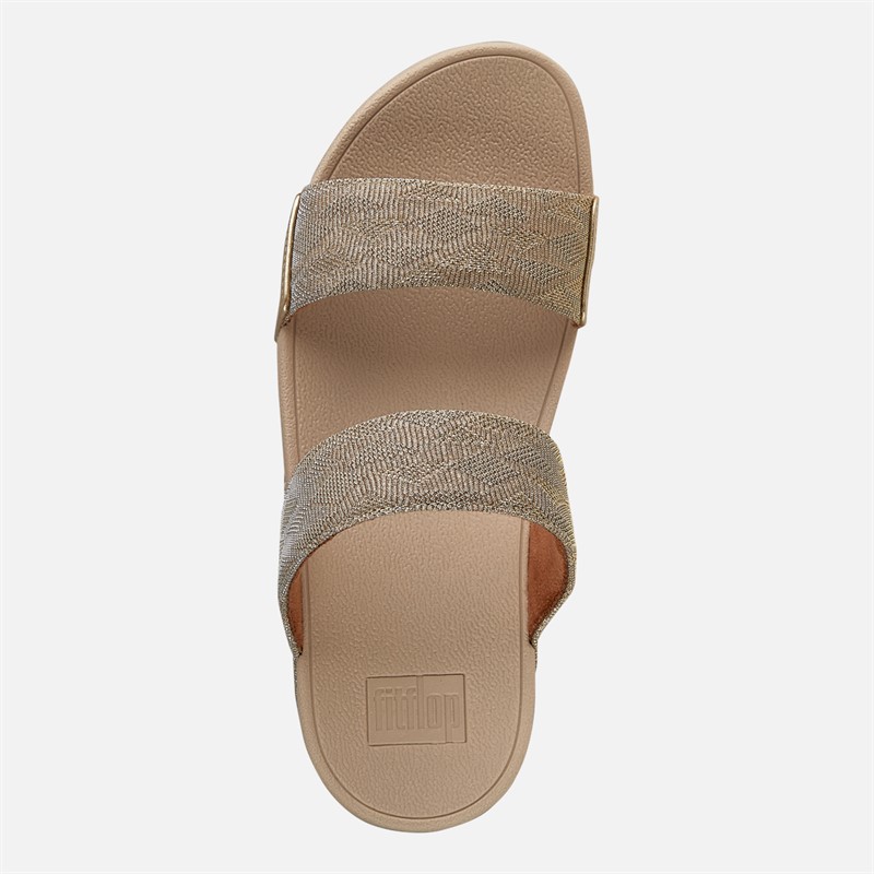FitFlop Womens Lulu Glitz Sliders Platino