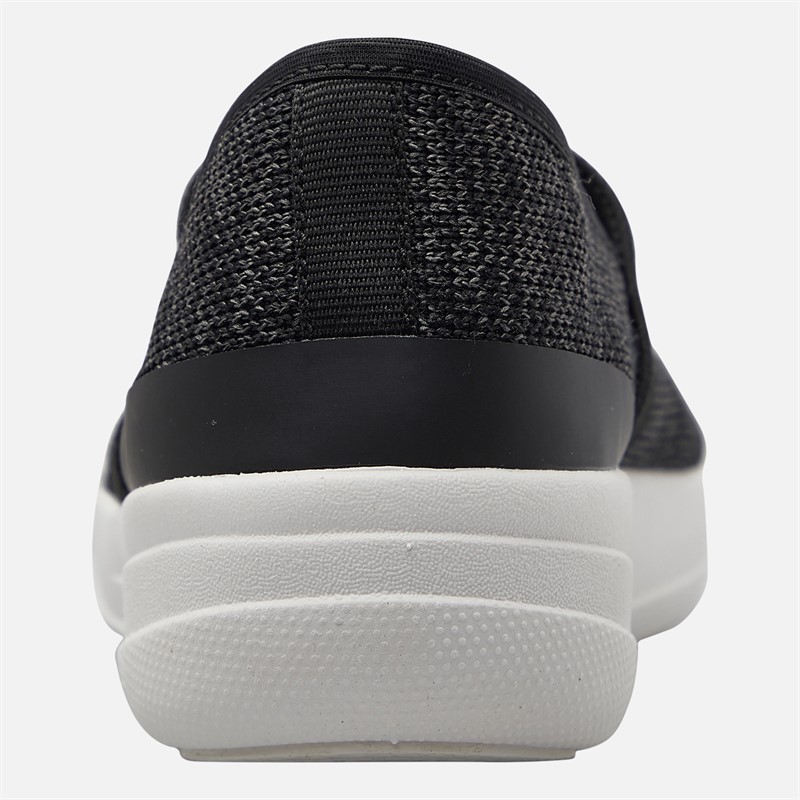 FitFlop Womens Uberknit Mary Jane Shoes Black/Soft Grey