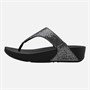 FitFlop Womens Lulu Glitterball Toe Post Sandals Silver