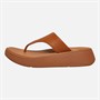 FitFlop Womens Leather Flatform Toe Post Sandals Light Tan