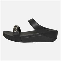 FitFlop Womens Fino Crystal Sliders All Black