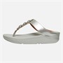 FitFlop Womens Fino Sparkle Toe Post Sandals Silver