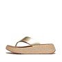 FitFlop Womens F-Mode Flatform Toe Post Sandals Platino