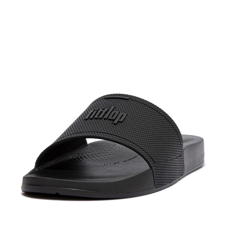 FitFlop Mens Iqushion Sliders All Black