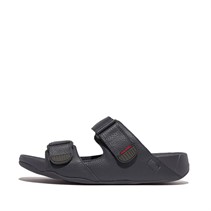 FitFlop Mens Gogh Moc Two Bar Sliders Midnight Navy