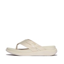 FitFlop Womens F-Mode Go Webbing Flatform Flip Flops Paris Beige