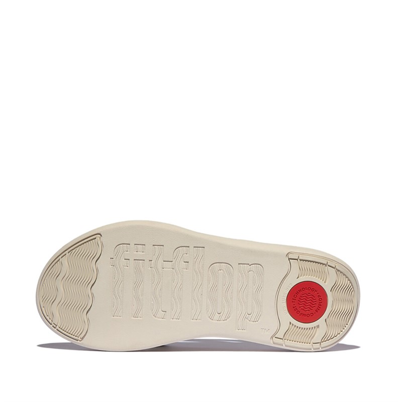 FitFlop Womens F-Mode Go Webbing Flatform Flip Flops Paris Beige