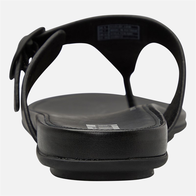 FitFlop Womens Gracie Toe Post Sandals All Black