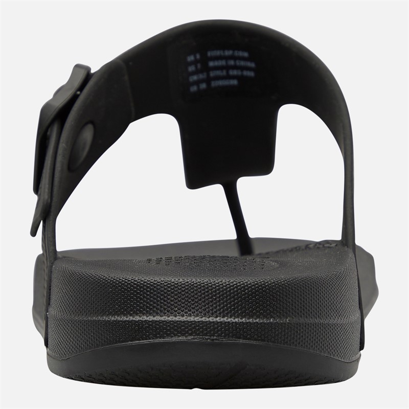 FitFlop Womens Iqushion Adjustable Buckle Sandals All Black