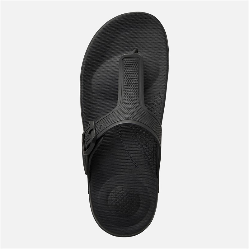 FitFlop Womens Iqushion Adjustable Buckle Sandals All Black