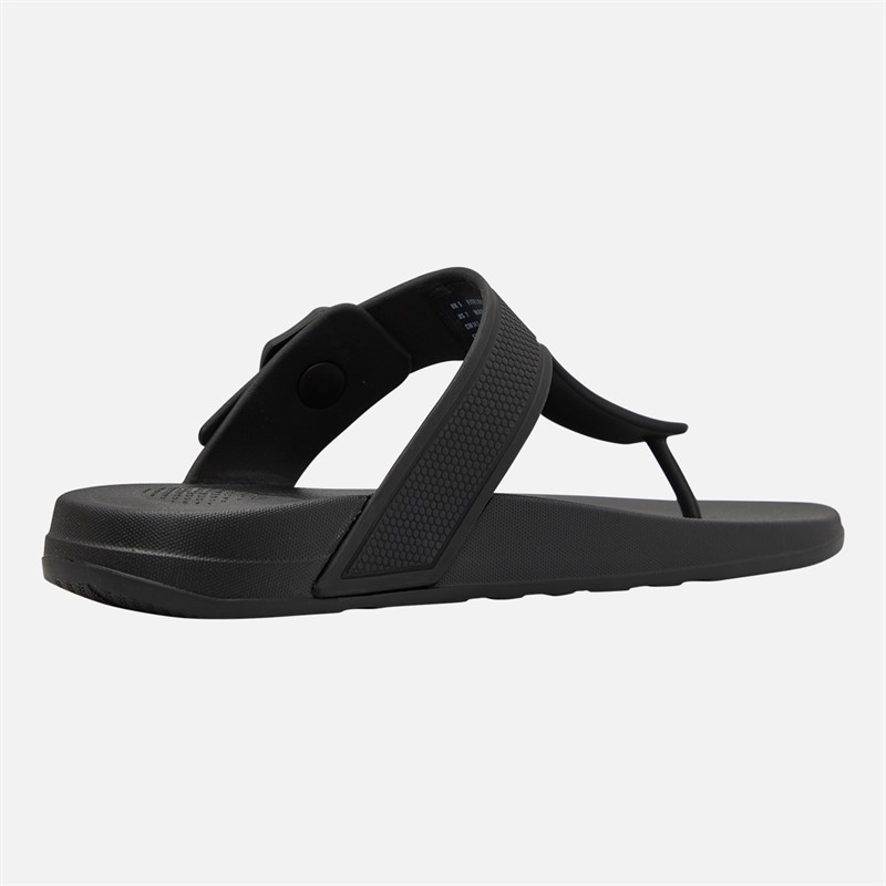 FitFlop Womens Iqushion Adjustable Buckle Sandals All Black