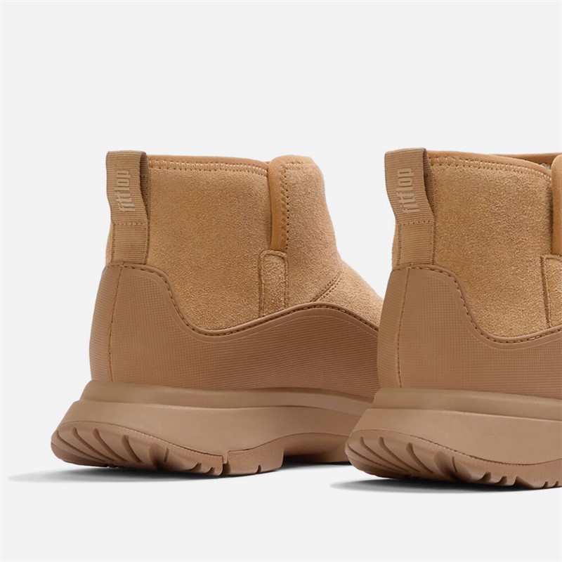 FitFlop Womens Neo D Hyker Warm Suede Pull On Outdoor Mini Boots Desert Tan