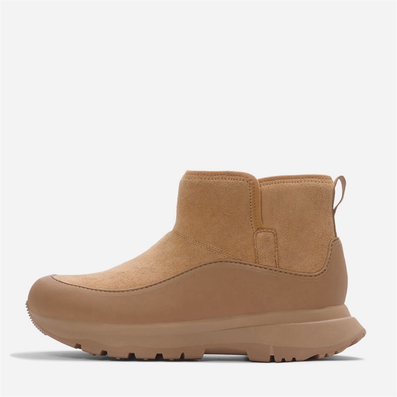 FitFlop Womens Neo D Hyker Warm Suede Pull On Outdoor Mini Boots Desert Tan
