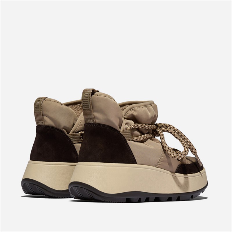 FitFlop Womens F-Mode Biofleece Mesh Flatform Booties Taupe