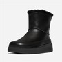 FitFlop Womens Gen-FF Mini Shearling Lined Leather Boots All Black