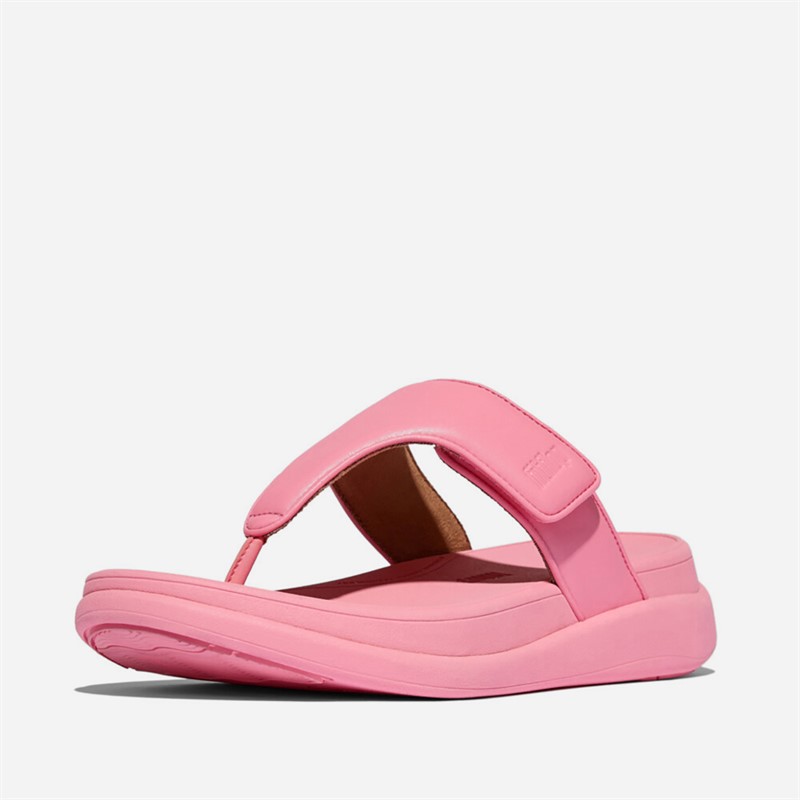 FitFlop Womens F-Mode Go Adjustable Flatform Toe-Post Sandals Pink Perfect