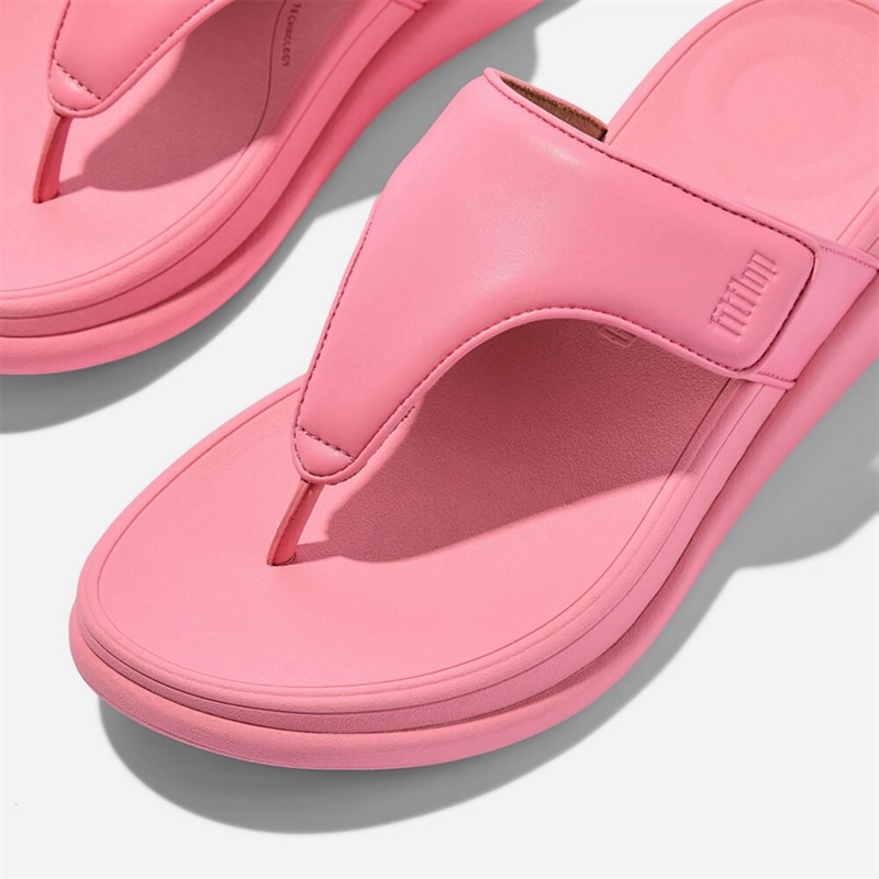 FitFlop Womens F-Mode Go Adjustable Flatform Toe-Post Sandals Pink Perfect