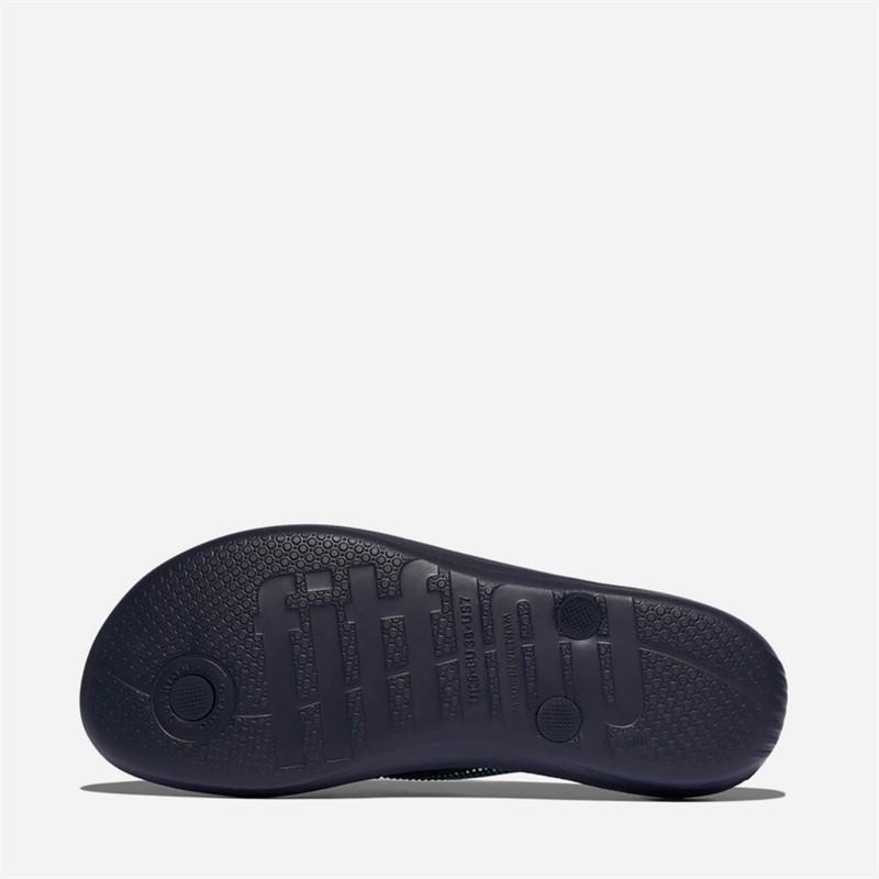 FitFlop Womens Iqushion Sparkle Flip Flops Midnight Navy