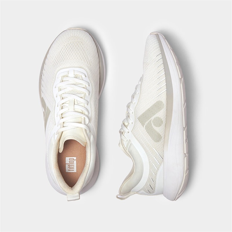 FitFlop Womens FF Mesh Running Trainers Urban White
