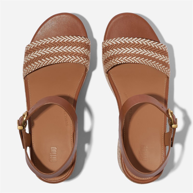 FitFlop Womens Ankle Strap Platftorm Sandals Deep Tan