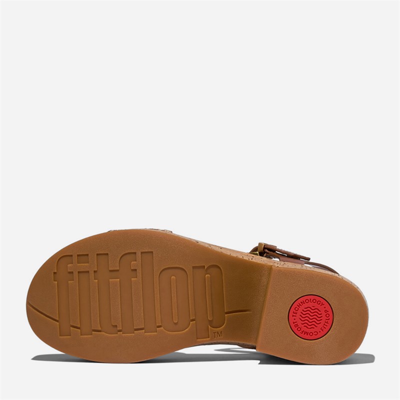 FitFlop Womens Ankle Strap Platftorm Sandals Deep Tan