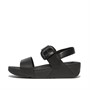 FitFlop Womens Lulu Leather Back Strap Sandals Black