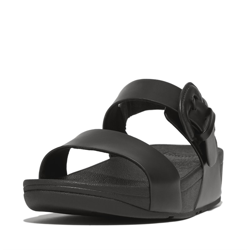 FitFlop Womens Lulu Leather Back Strap Sandals Black