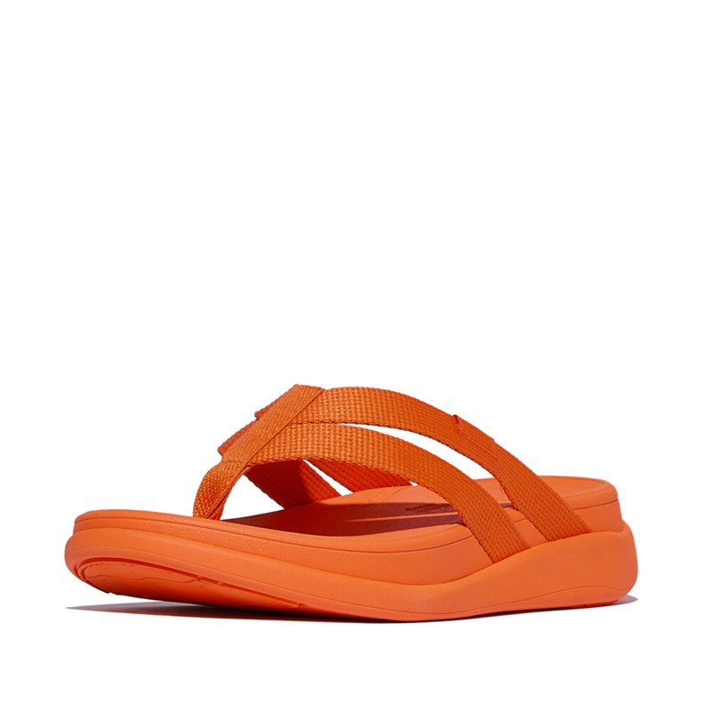 FitFlop Womens F-Mode Flatform Strappy Flip Flops Satsuma