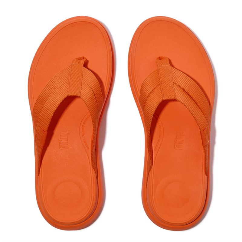 FitFlop Womens F-Mode Flatform Strappy Flip Flops Satsuma