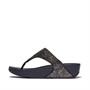 FitFlop Womens Lulu Multi Tonal Glitter Toe Post Sandals Midnight Navy Mix