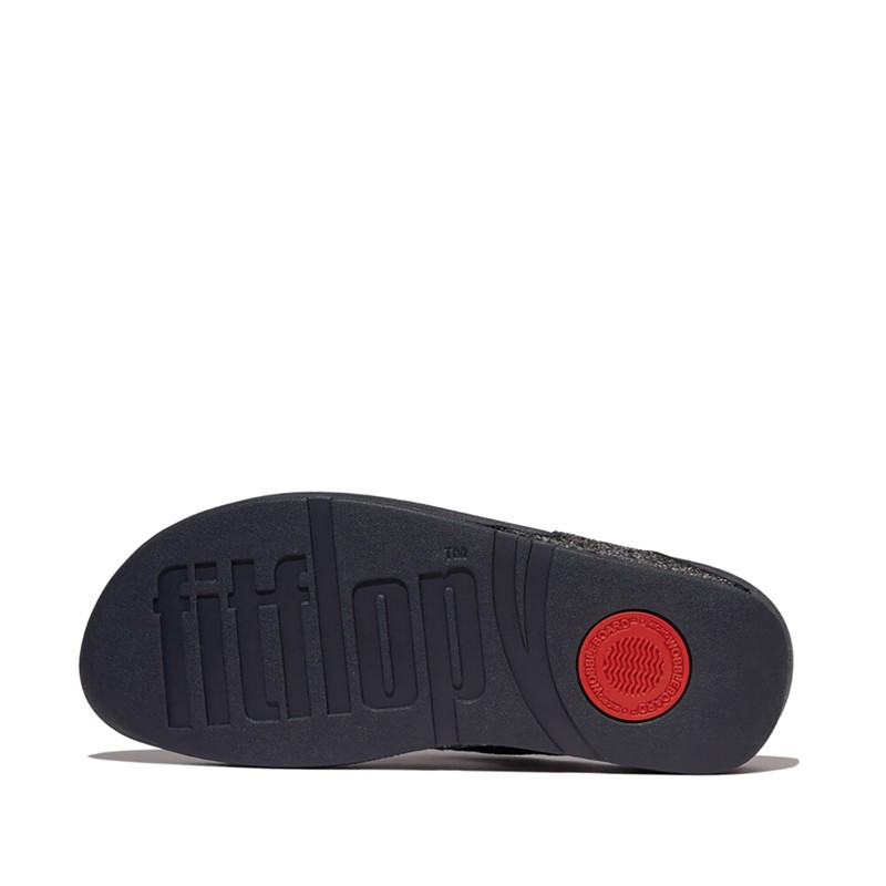 FitFlop Womens Lulu Multi Tonal Glitter Toe Post Sandals Midnight Navy Mix