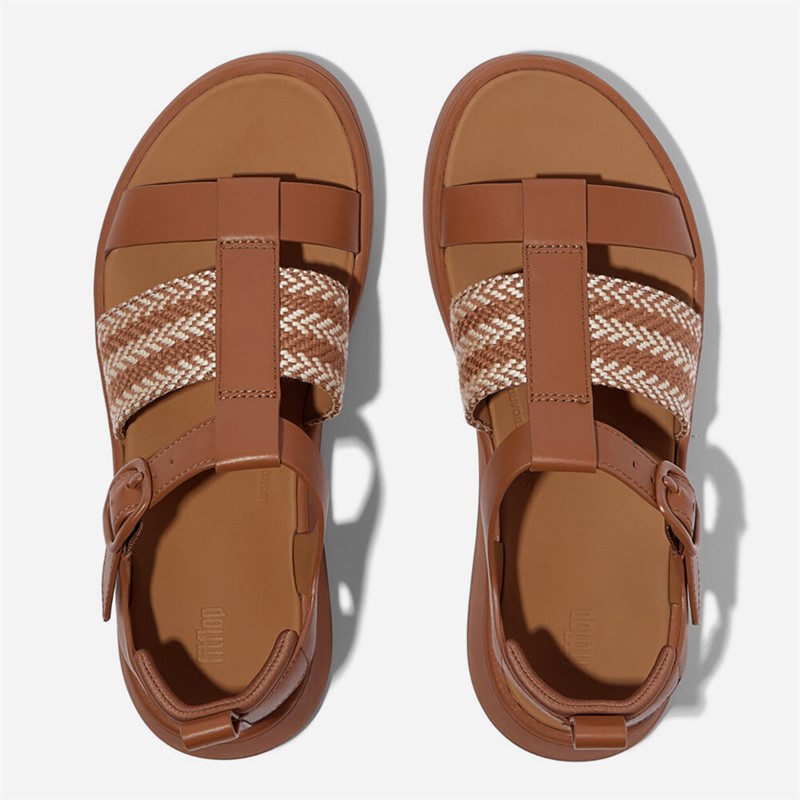 FitFlop Womens F-Mode Fisherman Sandals Deep Tan/Paris Beige