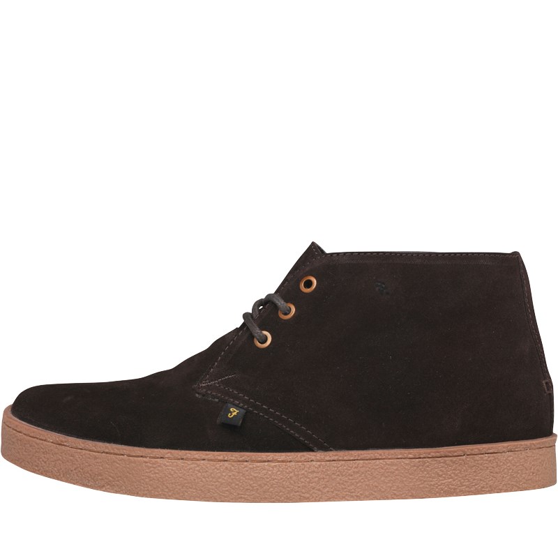 Buy Farah Mens Famous Boots Brown Suede
