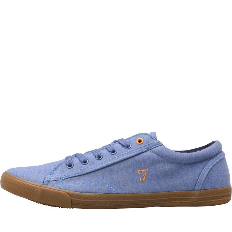 blue canvas pumps