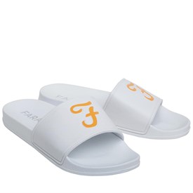 Farah Vintage Heren Sunset Slider Sandalen Wit farah vintage kopen in de aanbieding