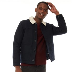 Farah Vintage Heren Dunkeld Jas Marineblauw farah vintage kopen in de aanbieding