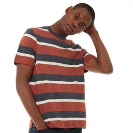 Farah Vintage Heren Celtic Stripe T Shirt Grijs farah vintage kopen in de aanbieding