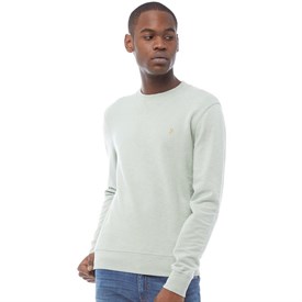 Farah Vintage Heren Burgem Slub Sweater Lichtgroen farah vintage kopen in de aanbieding