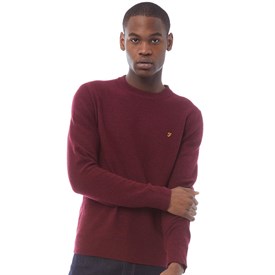 Farah Vintage Heren Cottam Trui Met Ronde Hals Gemeleerd Donkerrood farah vintage kopen in de aanbieding Farah Vintage Heren Cottam Trui Met Ronde Hals Gemeleerd Donkerrood farah vintage kopen in de aanbieding