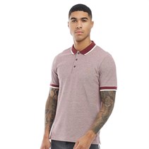FARAH Wade Pique Short Sleeve Mens Polo Red Coat S