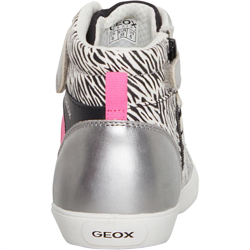 Geox B GISLI Girl C, Basket Bébé - Fille, Avio/White