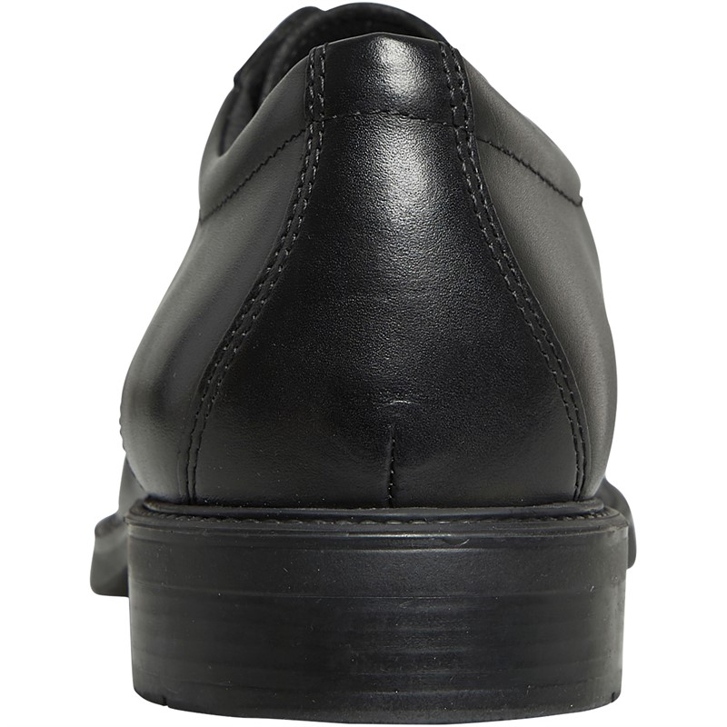 GEOX Mens Brandolf Plain Toe Formal Shoes Black