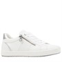 GEOX Damen Blomiee Seitliche Reißverschluss Sneaker Weiß / Silber