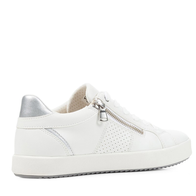 Geox store white trainers