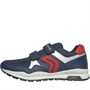 GEOX Junior Boys Pavel Double Strap Trainers Navy/Red